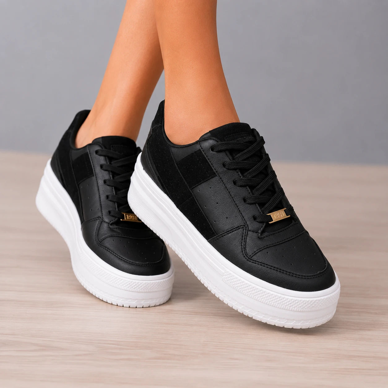 ZAPATILLAS URBANAS MUJER KRABI NEGRO - 1