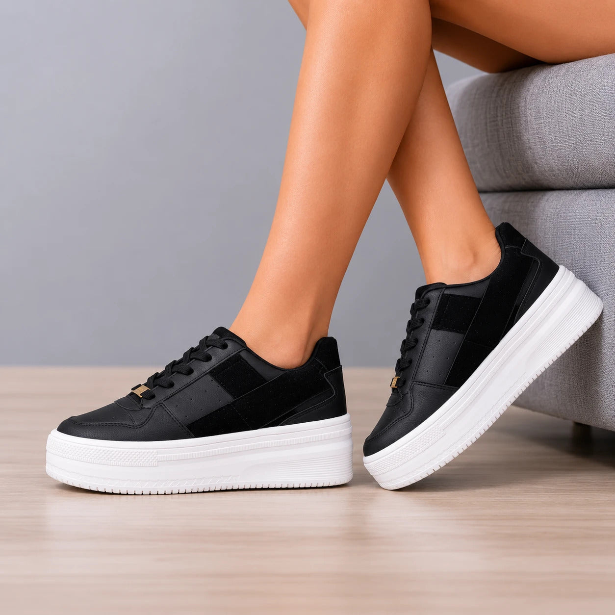 ZAPATILLAS URBANAS MUJER KRABI NEGRO - 5
