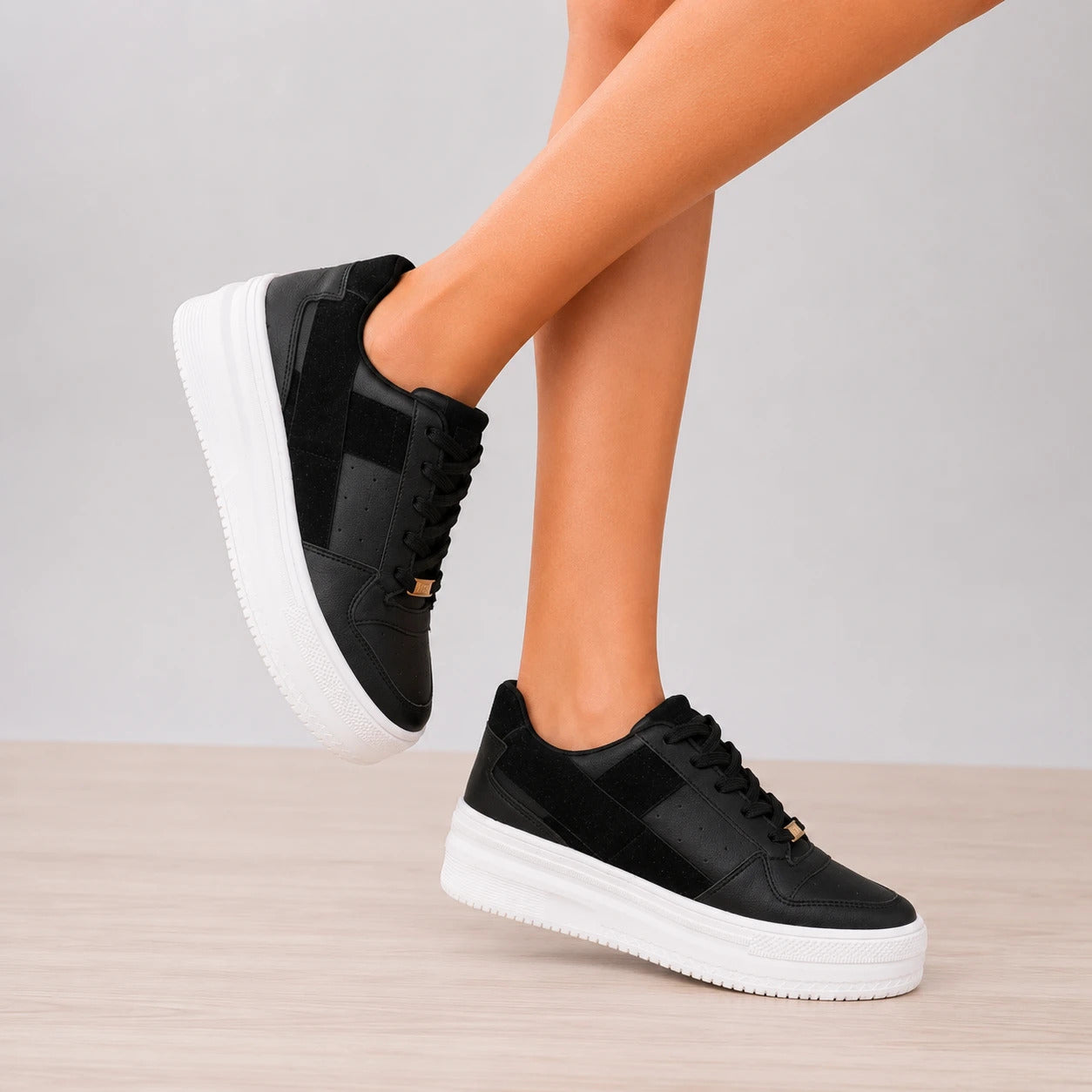 ZAPATILLAS URBANAS MUJER KRABI NEGRO - 6