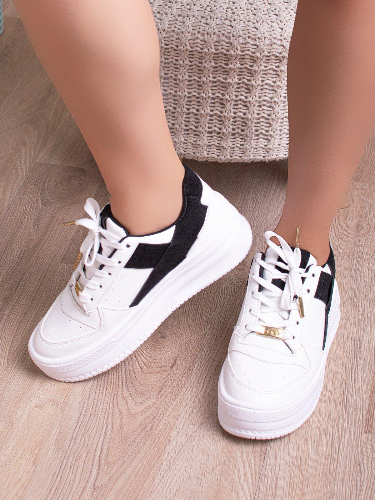 ZAPATILLAS URBANAS MUJER KRABI BLANCO CON NEGRO - 1