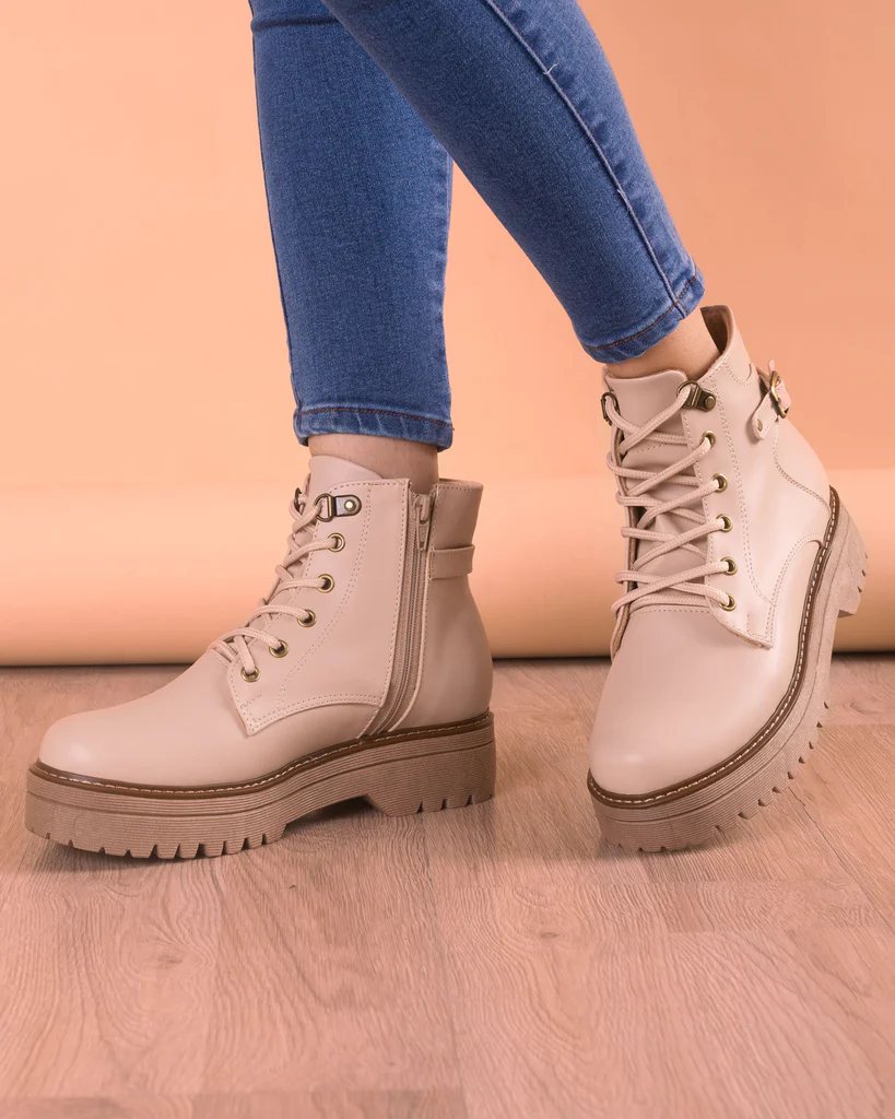 BOTAS MUJER NÉBULA BEIGE ITAGUA - 4