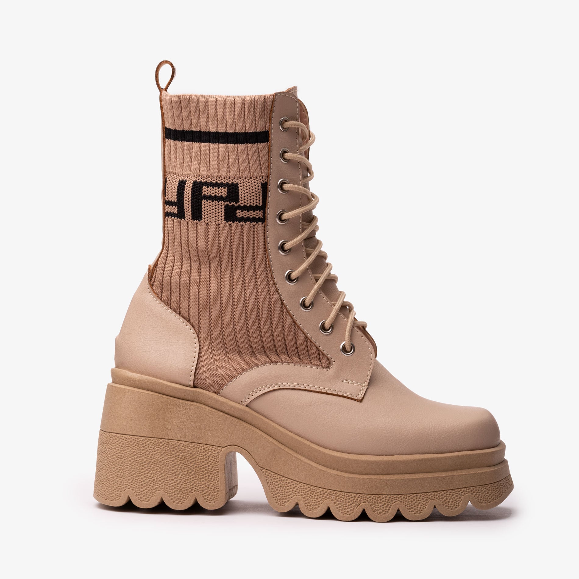 BOTAS MUJER NÉBULA BEIGE TAMOW - 1