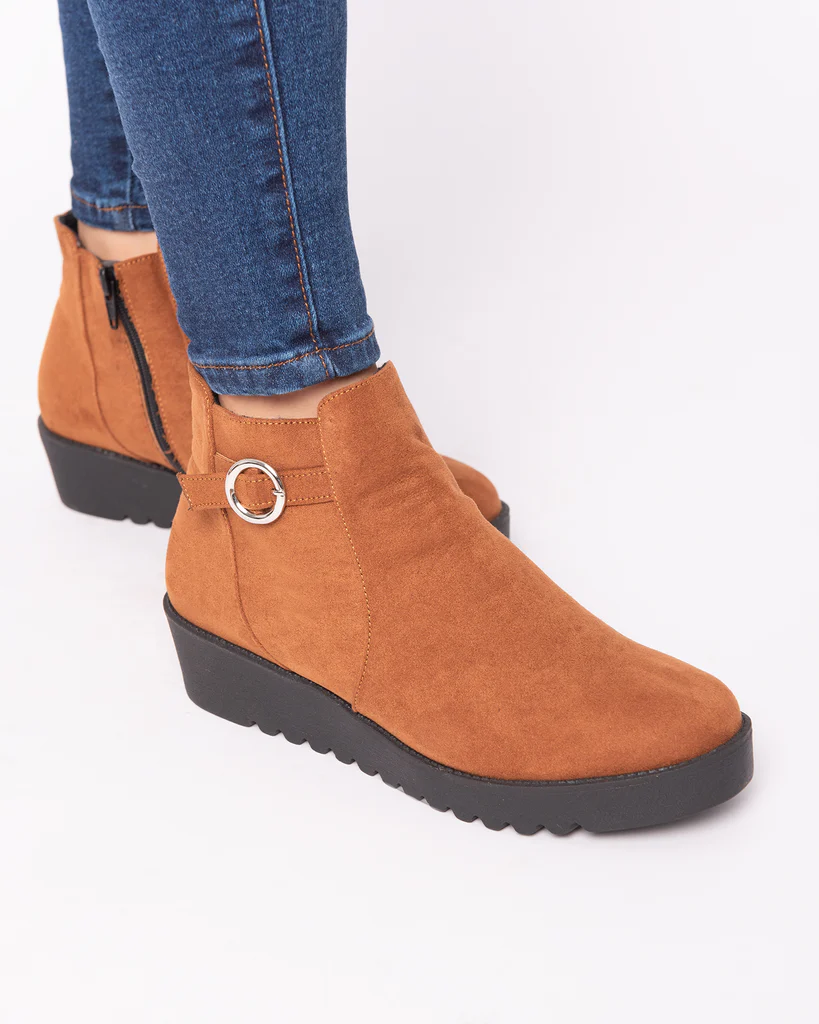 BOTINES MUJER NÉBULA CAFÉ CLARO SPA - 4