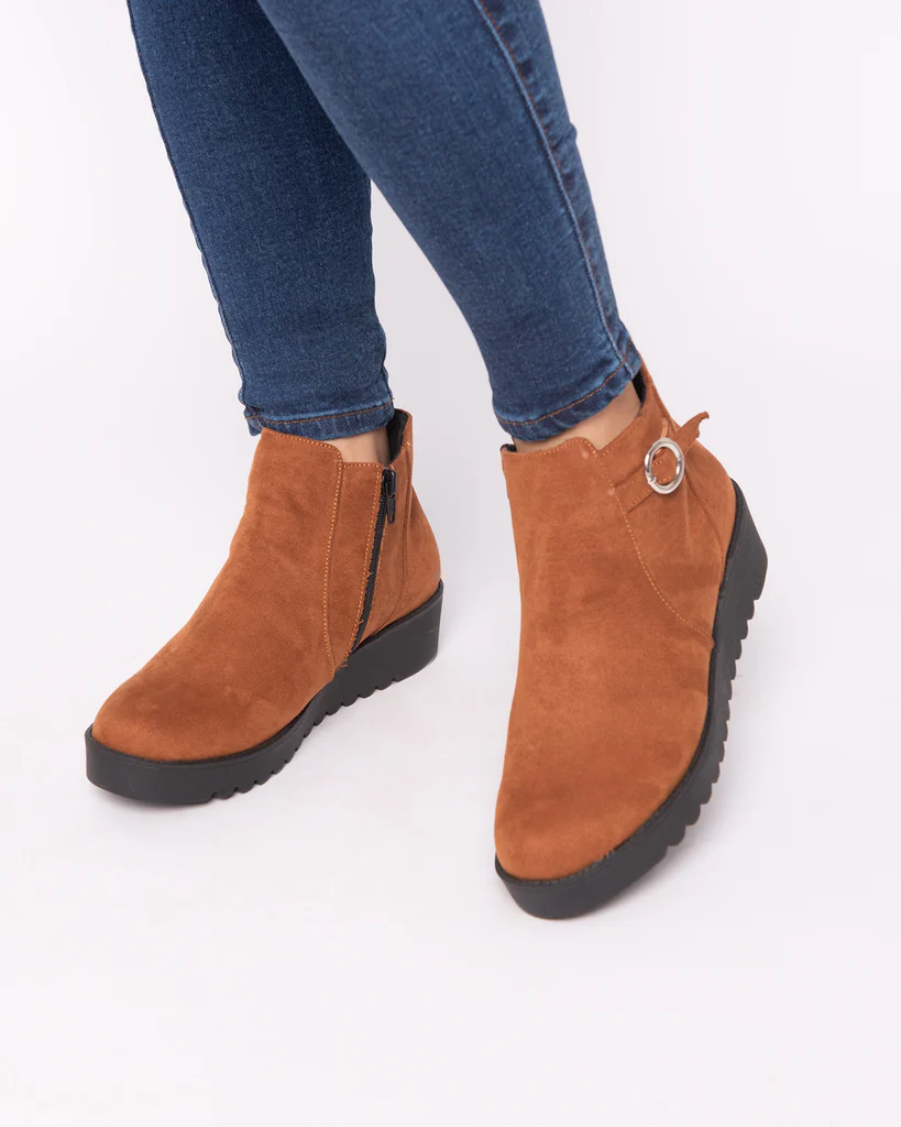 BOTINES MUJER NÉBULA CAFÉ CLARO SPA - 5