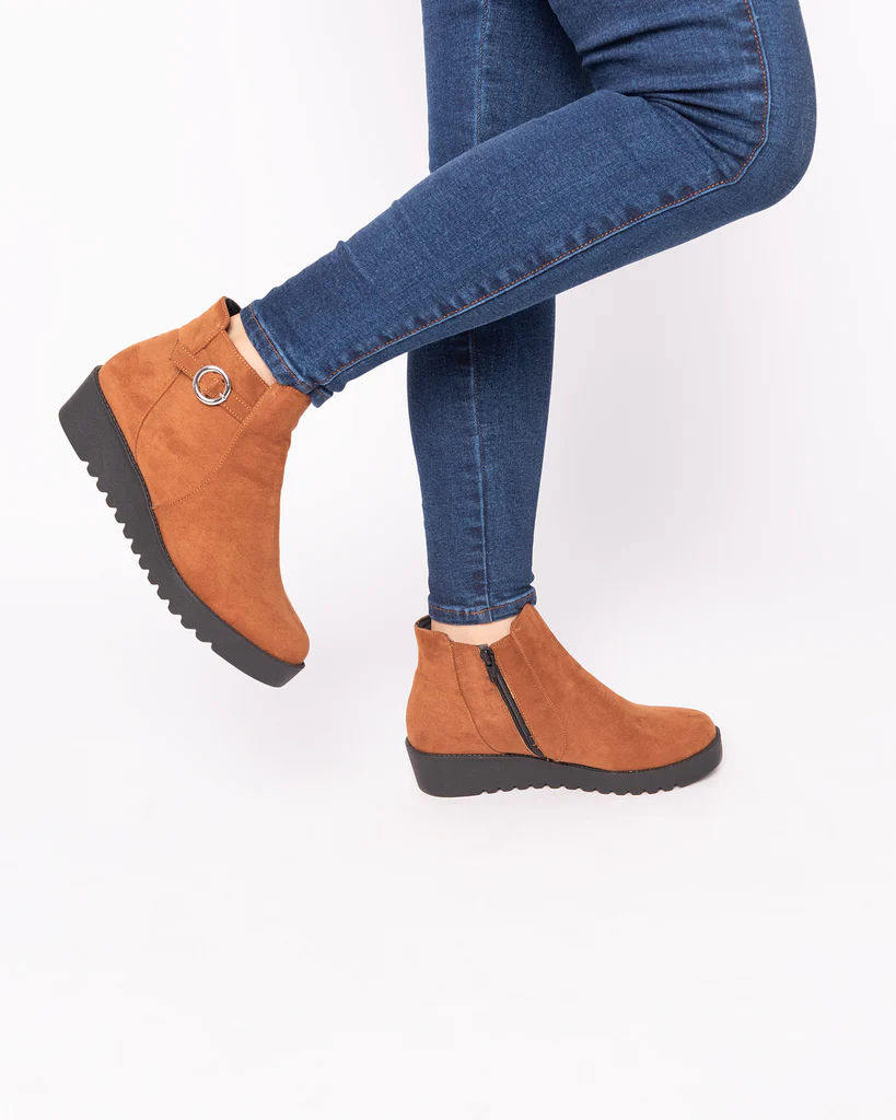 BOTINES MUJER NÉBULA CAFÉ CLARO SPA - 6