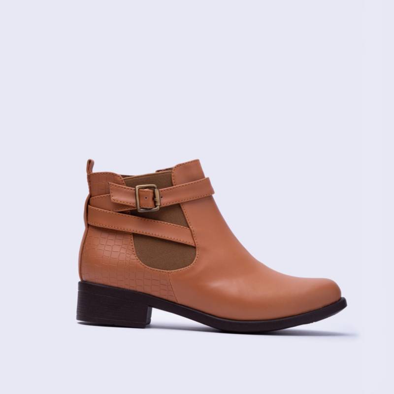 BOTINES MUJER NÉBULA CAFÉ CLARO SILVEN SERPIENTE - 1