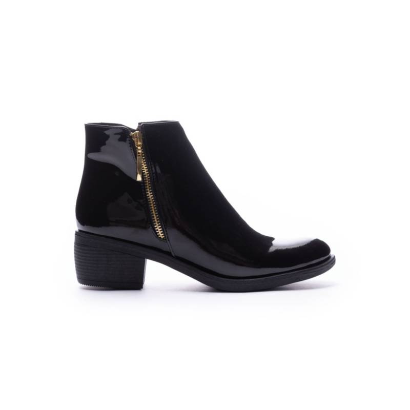 BOTINES MUJER NÉBULA NEGRO KOBE CHAROL - 1