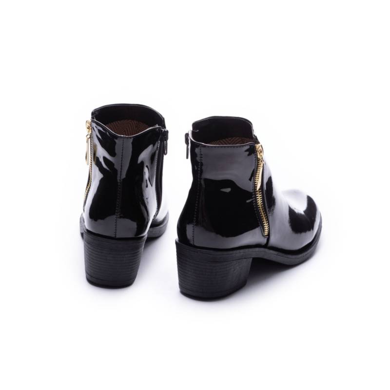 BOTINES MUJER NÉBULA NEGRO KOBE CHAROL - 3