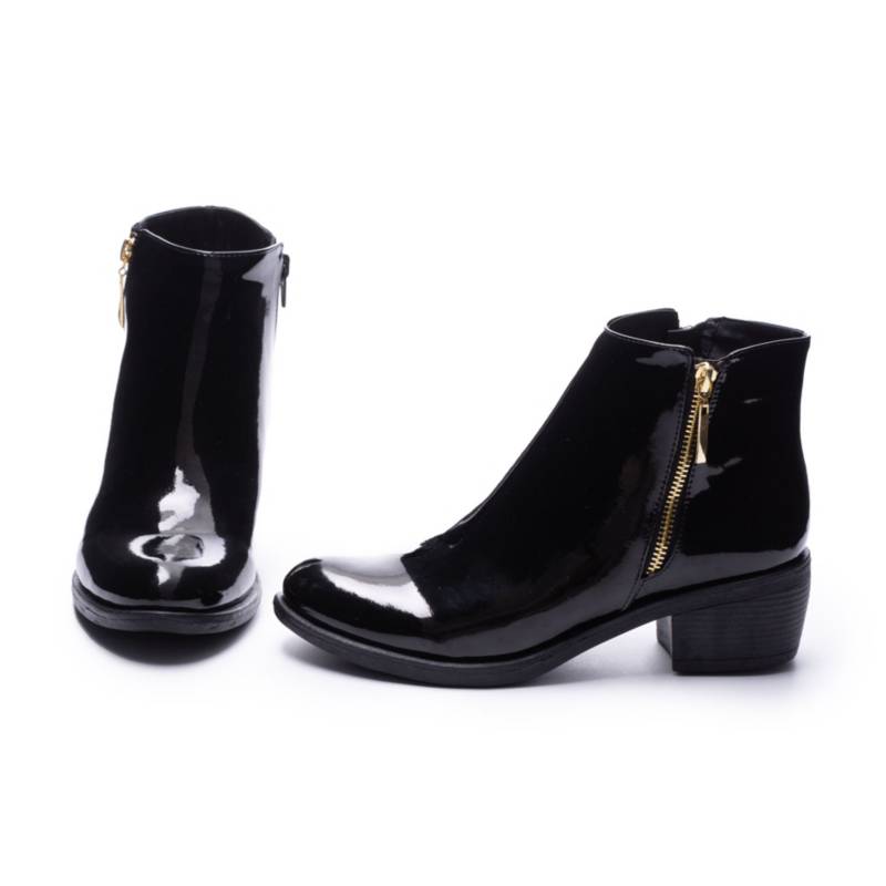 BOTINES MUJER NÉBULA NEGRO KOBE CHAROL - 4