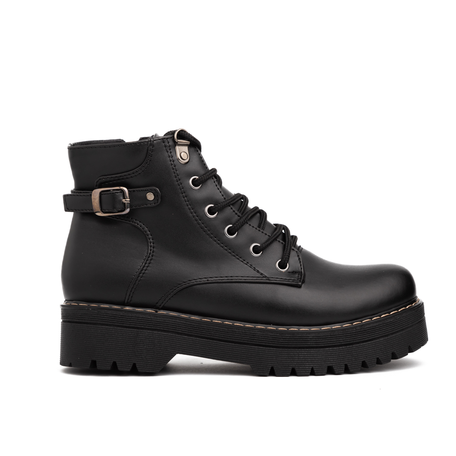 BOTAS MUJER NÉBULA CUERO NEGRO ITAGUA - 1