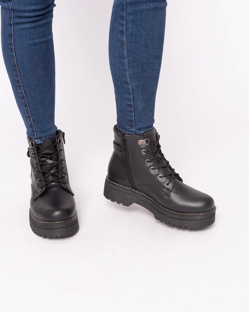 BOTAS MUJER NÉBULA CUERO NEGRO ITAGUA - 4