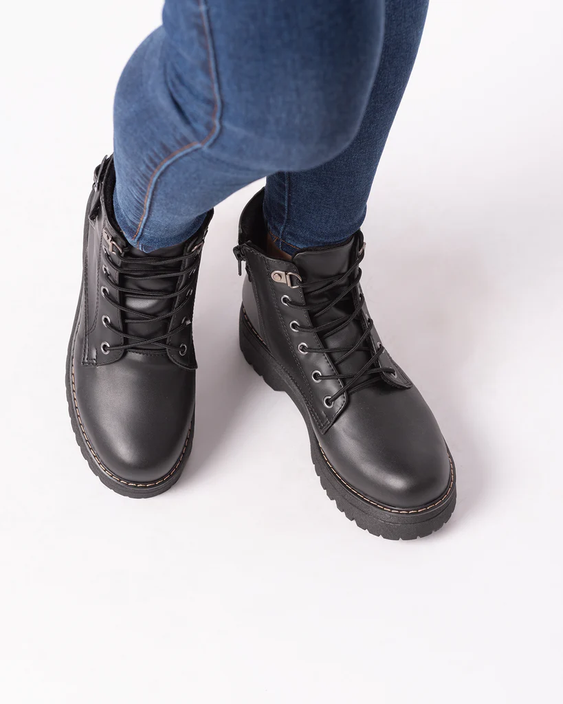 BOTAS MUJER NÉBULA CUERO NEGRO ITAGUA - 5