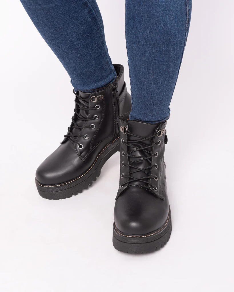 BOTAS MUJER NÉBULA CUERO NEGRO ITAGUA - 6