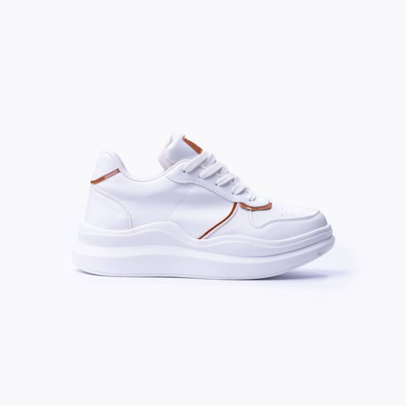 ZAPATILLA SAN BLAS - BLANCO CON CAMEL - 1