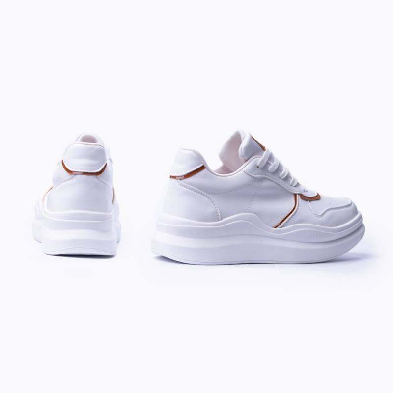 ZAPATILLA SAN BLAS - BLANCO CON CAMEL - 4