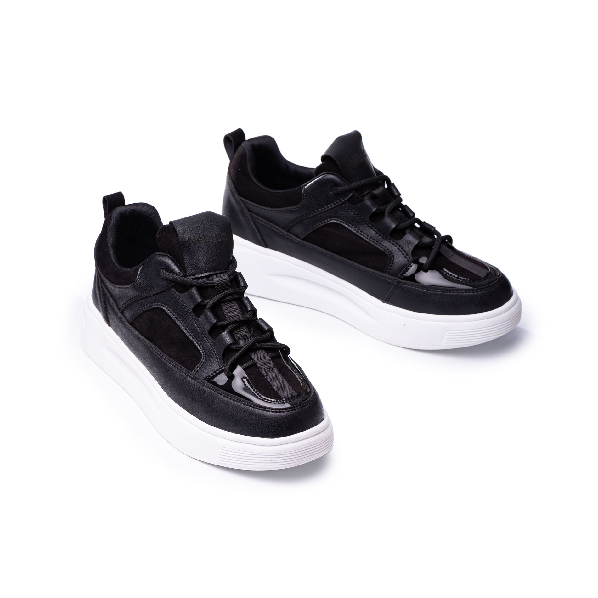 ZAPATILLA AMELIE - NÉBULA - NEGRO GAMUZA - 2
