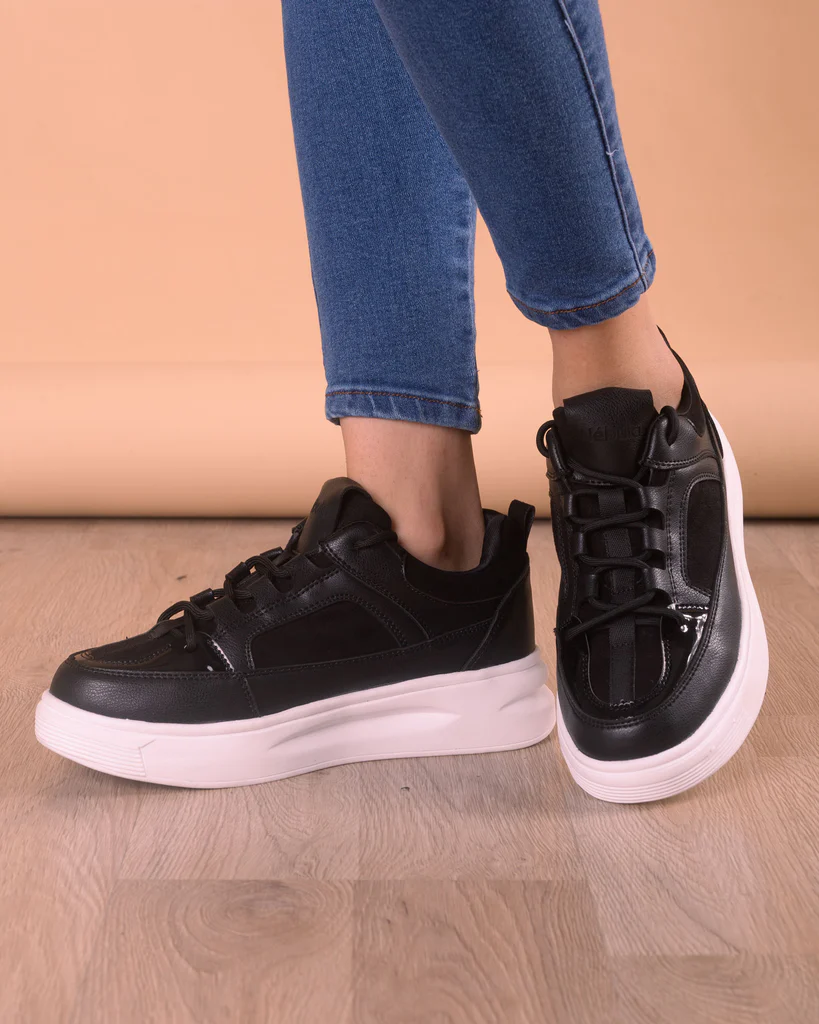 ZAPATILLA AMELIE - NÉBULA - NEGRO GAMUZA - 4