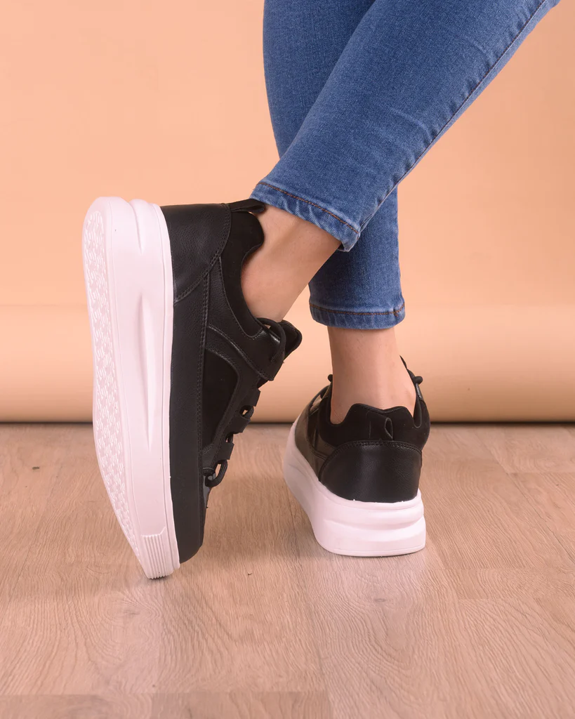 ZAPATILLA AMELIE - NÉBULA - NEGRO GAMUZA - 6