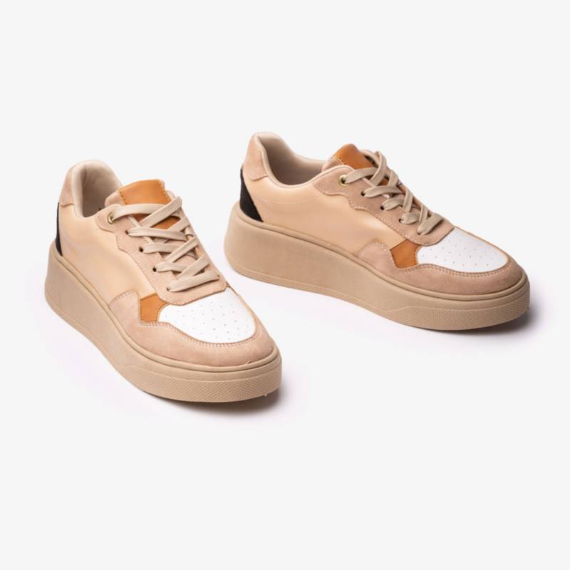 ZAPATILLA CANCUN - NÉBULA - BEIGE BLANCO - 2