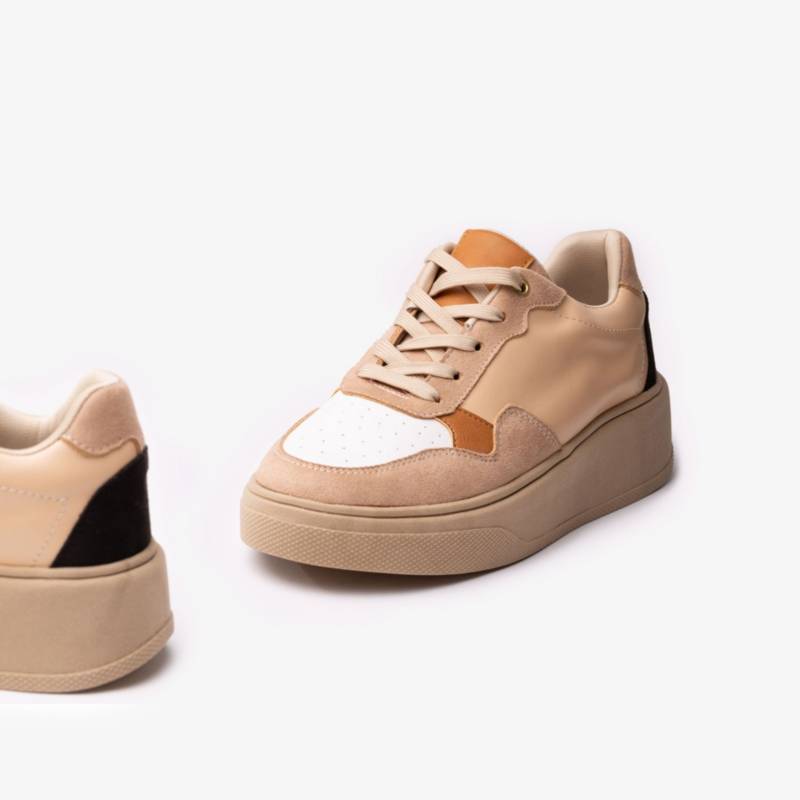 ZAPATILLA CANCUN - NÉBULA - BEIGE BLANCO - 4