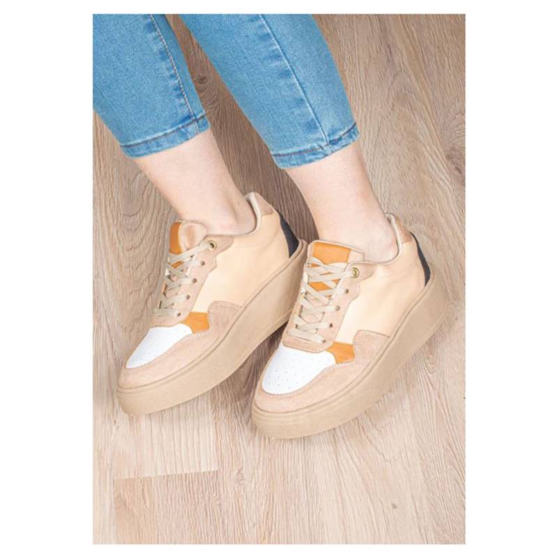 ZAPATILLA CANCUN - NÉBULA - BEIGE BLANCO - 6