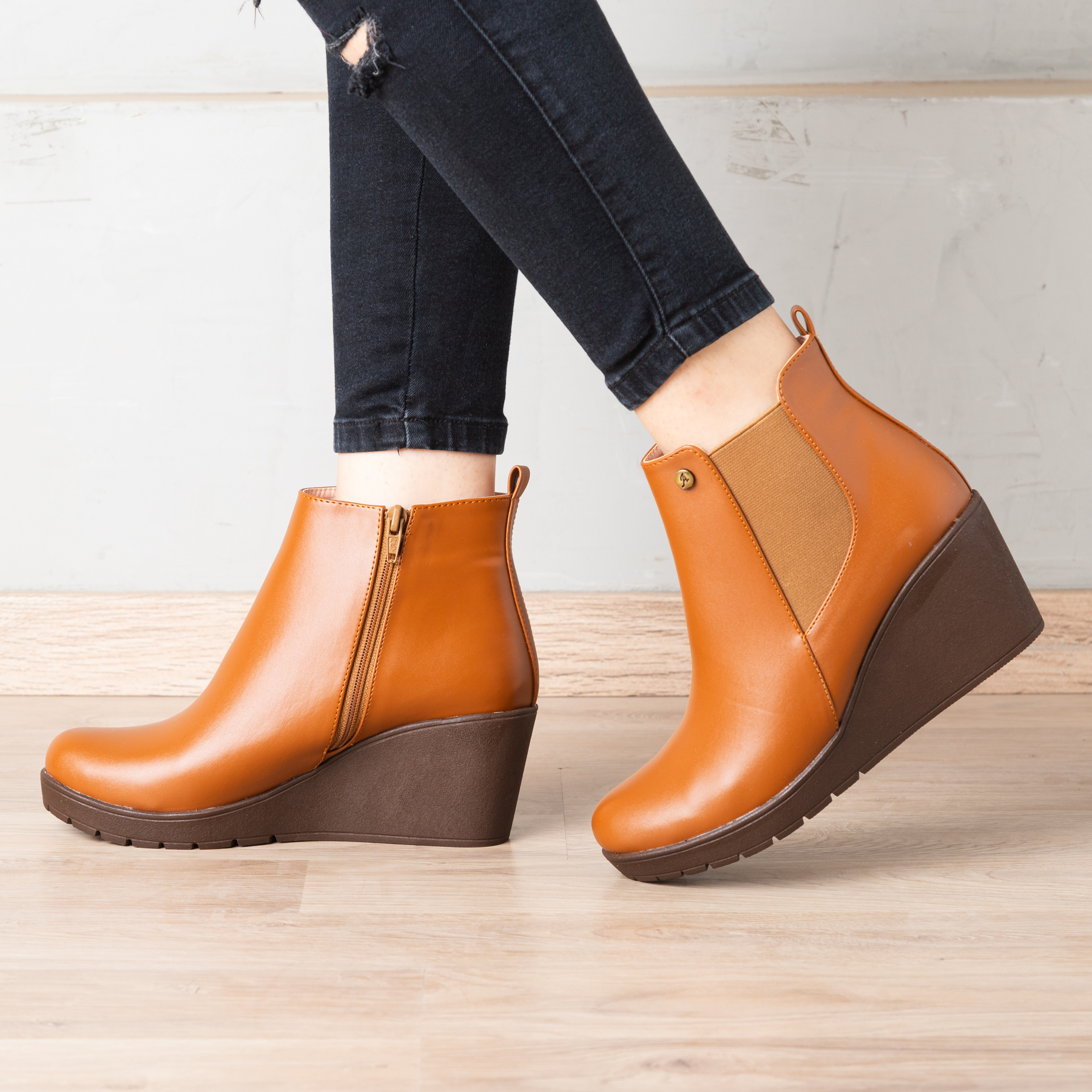 BOTINES MUJER NÉBULA CAMEL FANTASY - 4