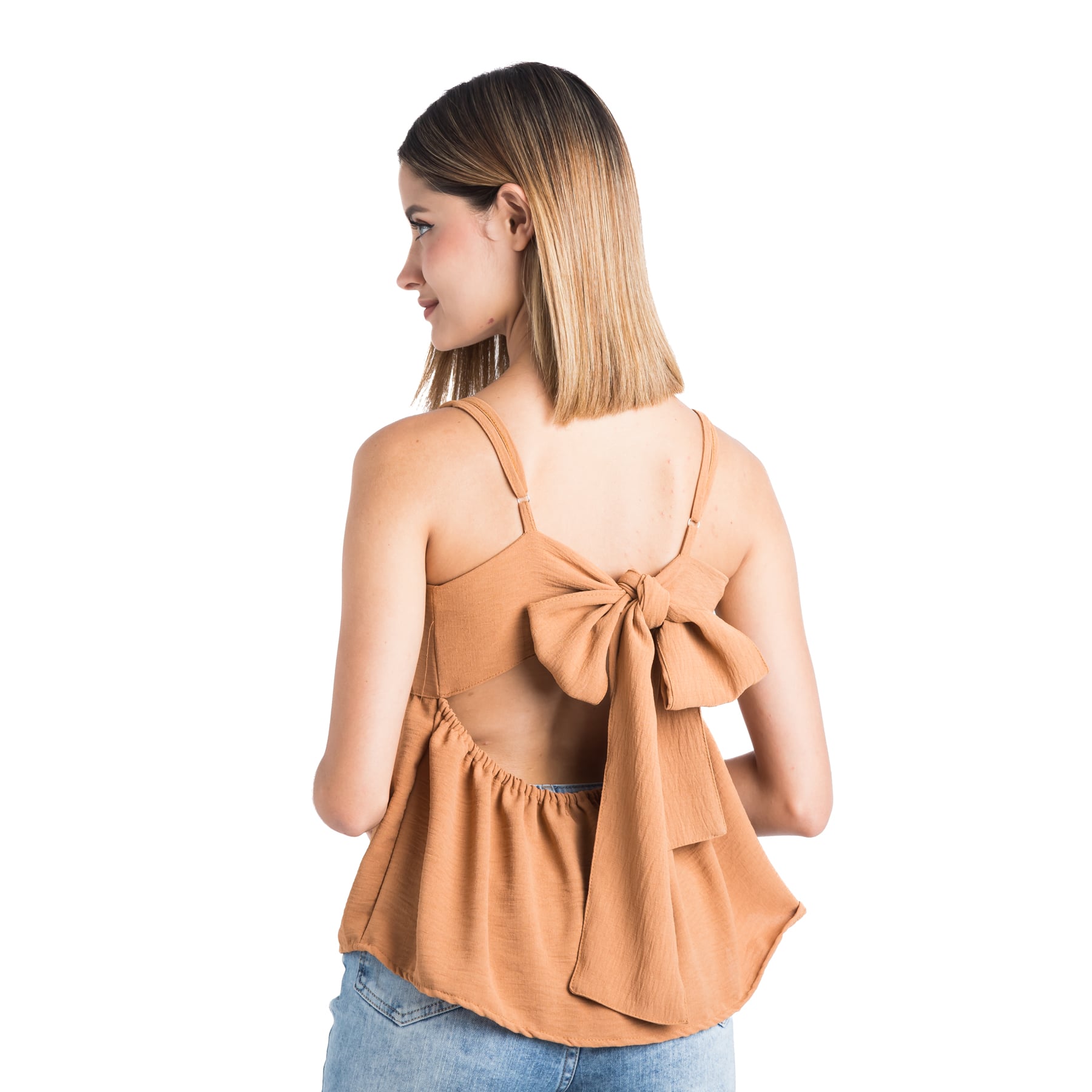 BLUSA SIN MANGAS MUJER NÉBULA MARRÓN IGGY - 3