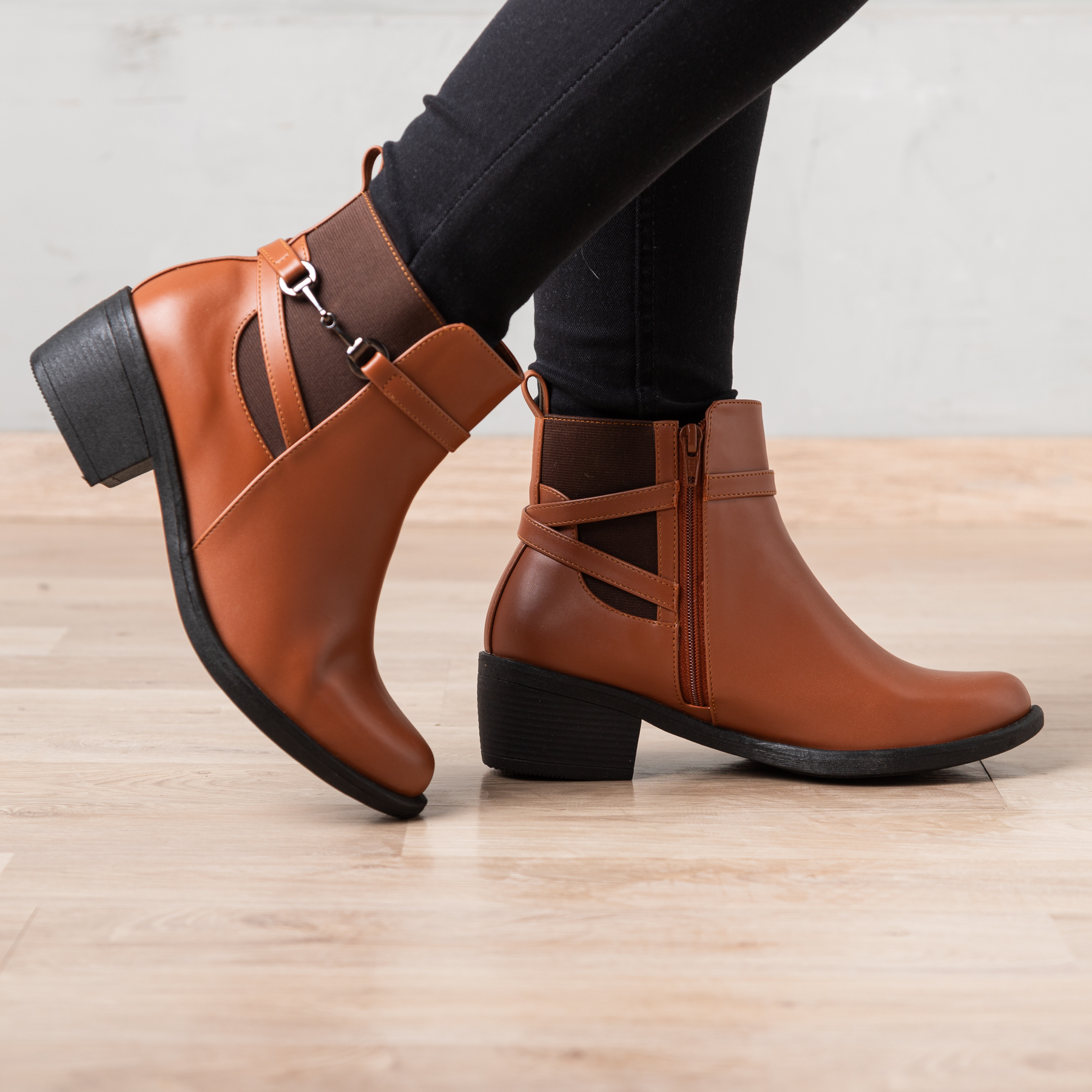 BOTINES MUJER NÉBULA CAMEL RAZTER - 4