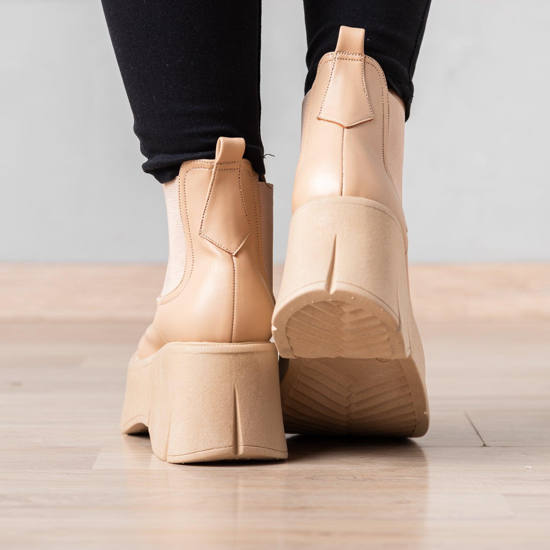 BOTAS MUJER UNCOVER BEIGE - 3