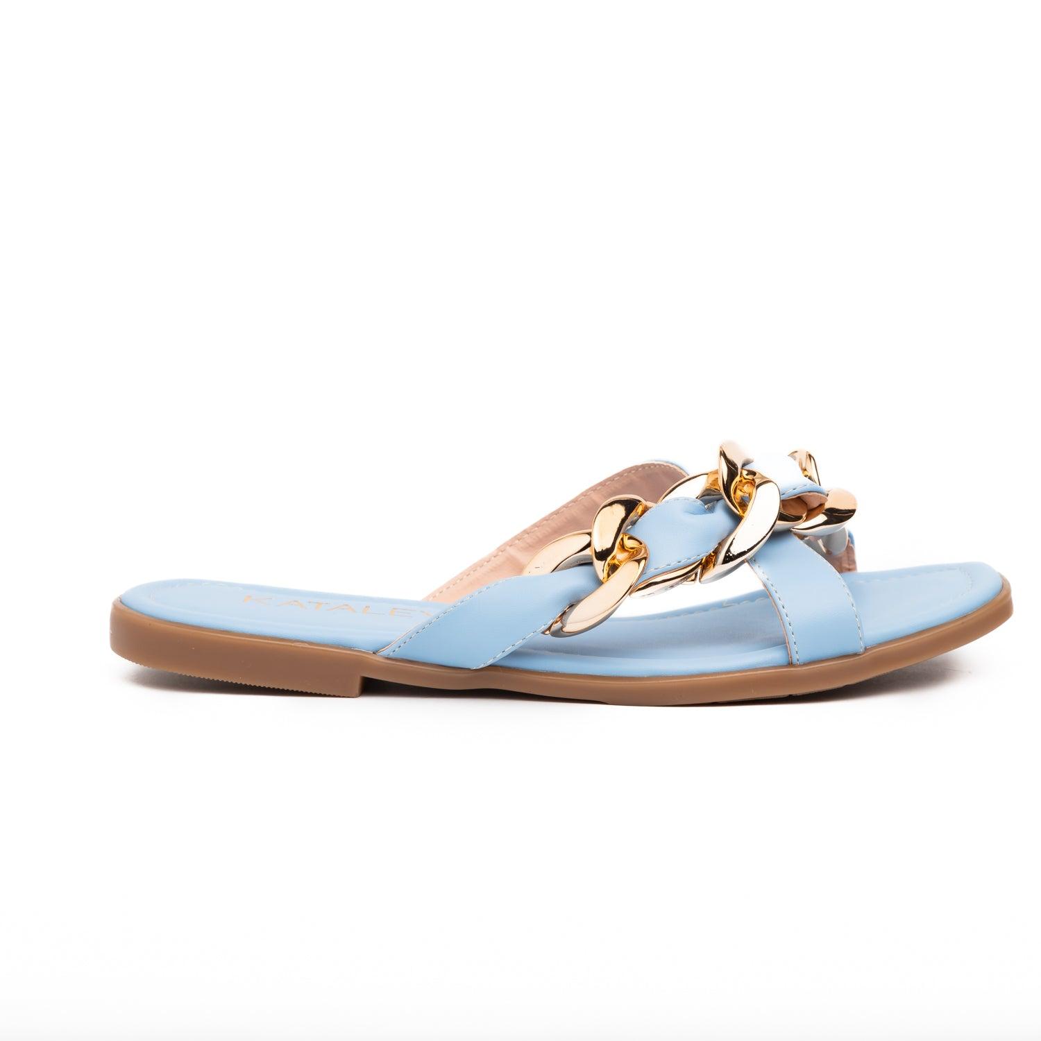 SANDALIAS CASUALES MUJER LAGOS CELESTE - 3
