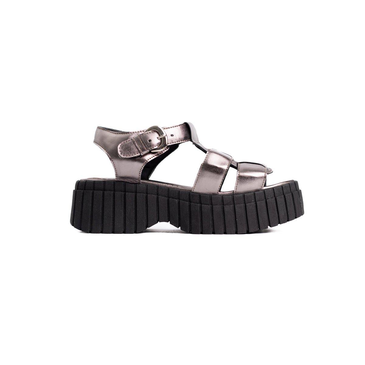 SANDALIAS CASUALES MUJER DOVRA PLATEADO - 4