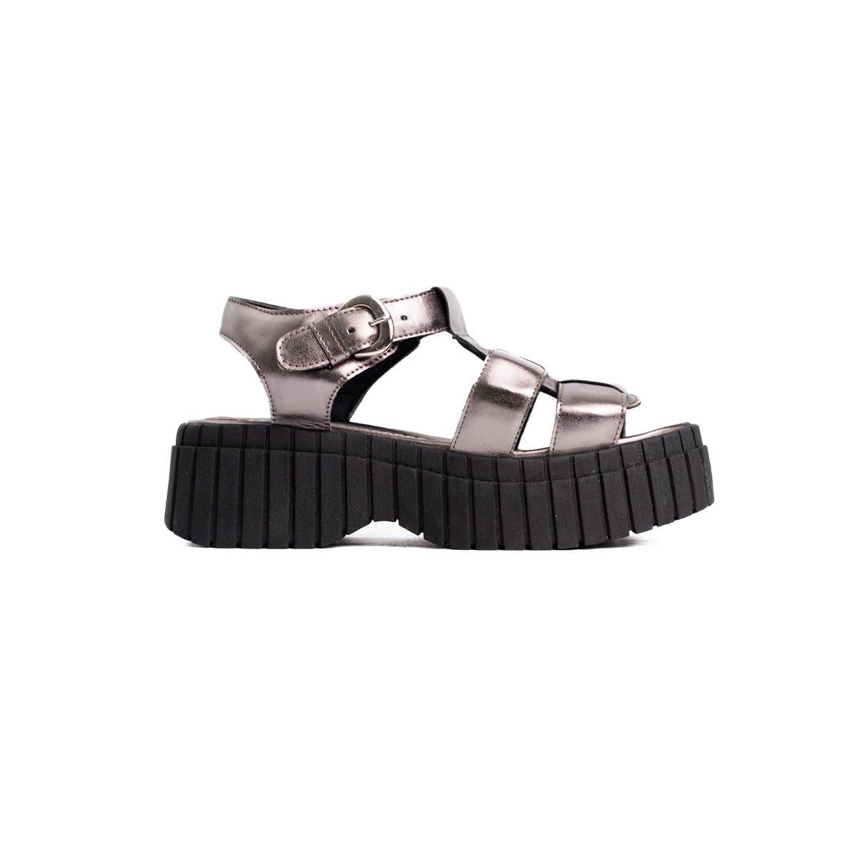 SANDALIAS CASUALES MUJER DOVRA PLATEADO - 4