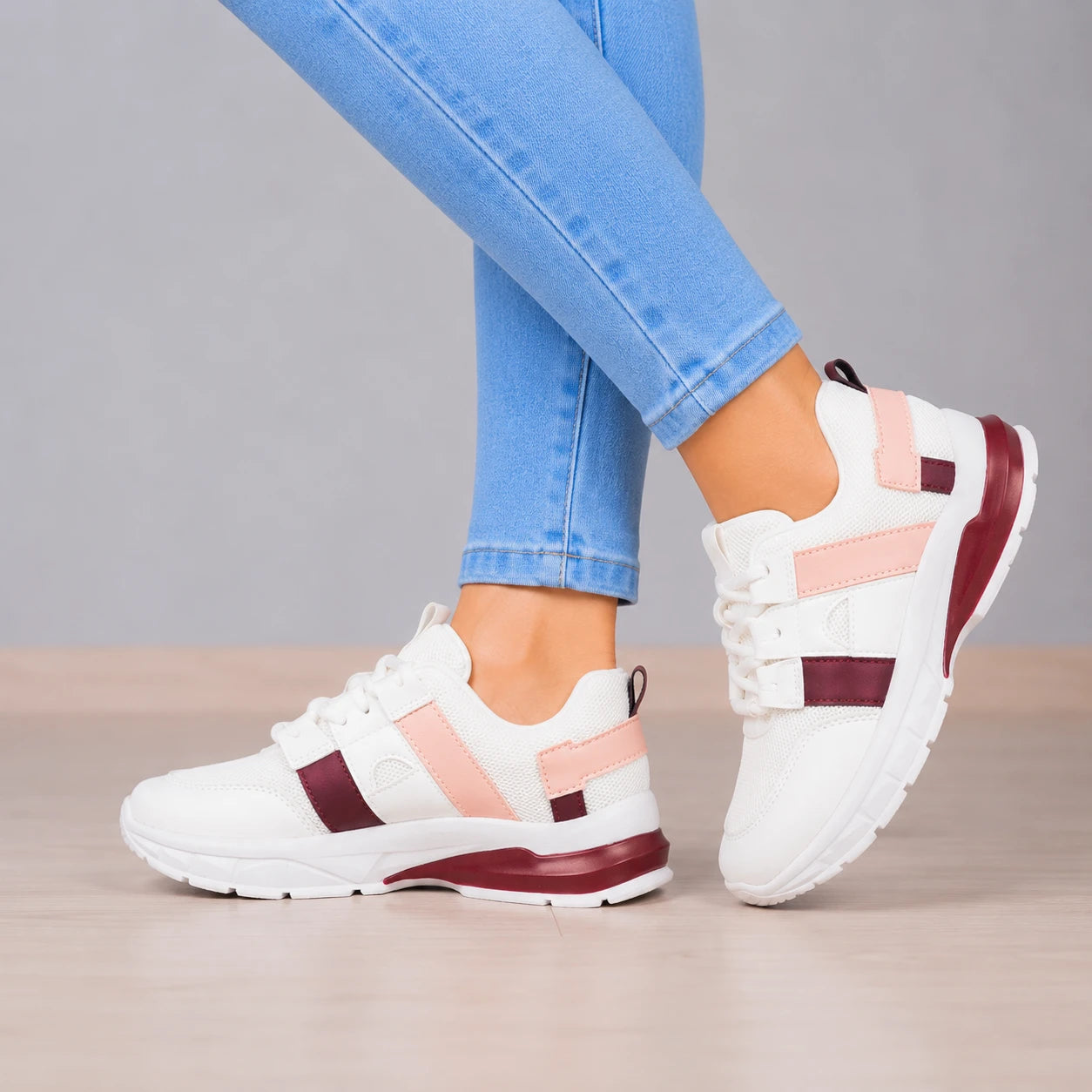 ZAPATILLAS URBANAS MUJER FRANCIA GUINDA - 1