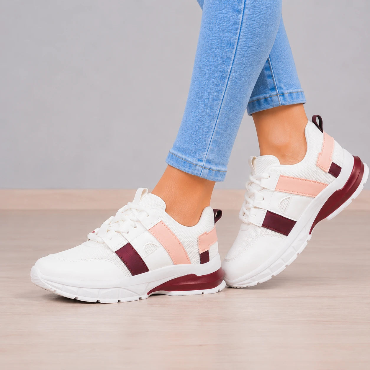 ZAPATILLAS URBANAS MUJER FRANCIA GUINDA - 7