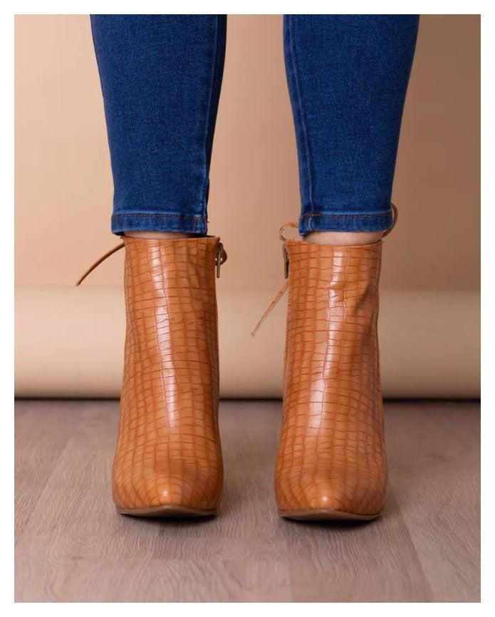 BOTAS MUJER BUBALI CAMEL SERPIENTE - 2
