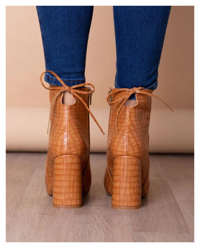 BOTAS MUJER BUBALI CAMEL SERPIENTE - 3