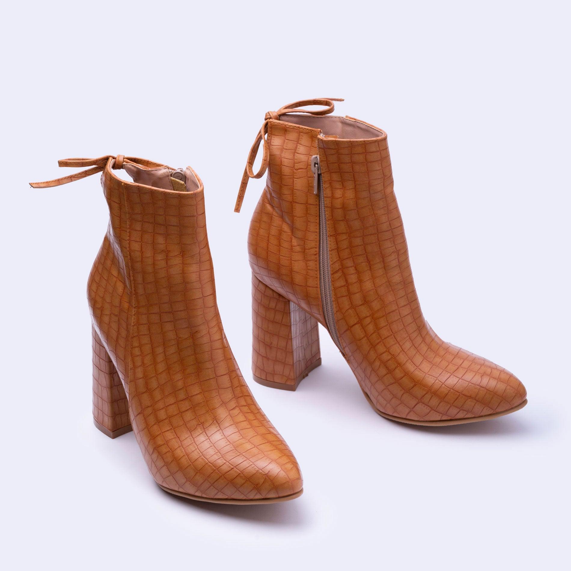BOTAS MUJER BUBALI CAMEL SERPIENTE - 5