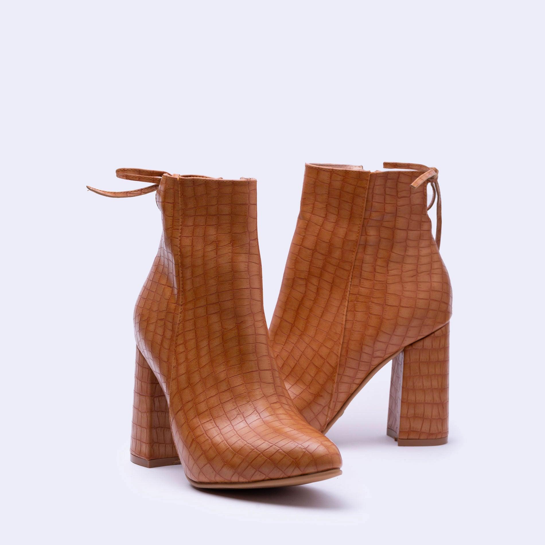 BOTAS MUJER BUBALI CAMEL SERPIENTE - 6