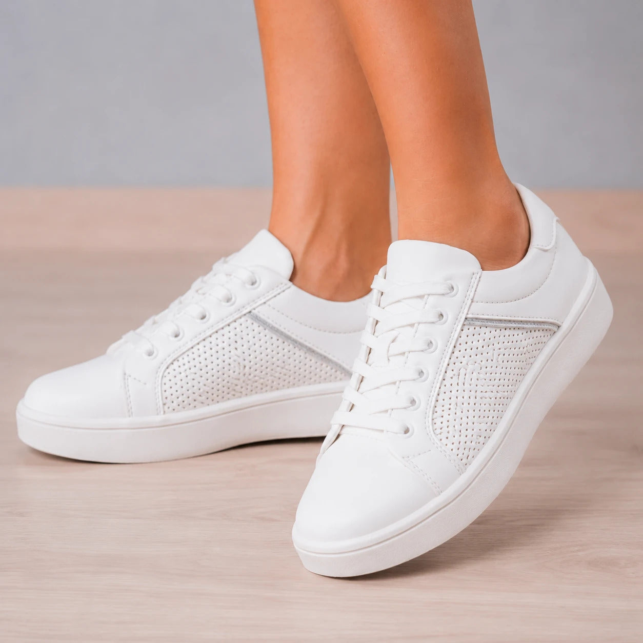 ZAPATILLAS URBANAS MUJER KANO BLANCO PLATEADO - 1