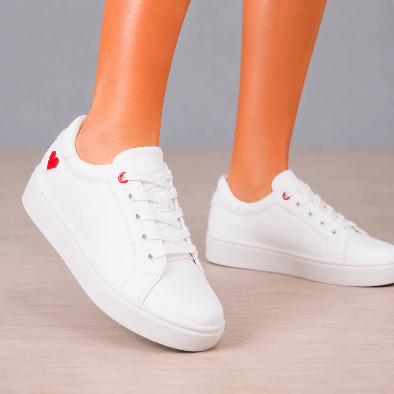 ZAPATILLAS URBANAS MUJER AREZZO BLANCO CORAZÓN DORADO - 2