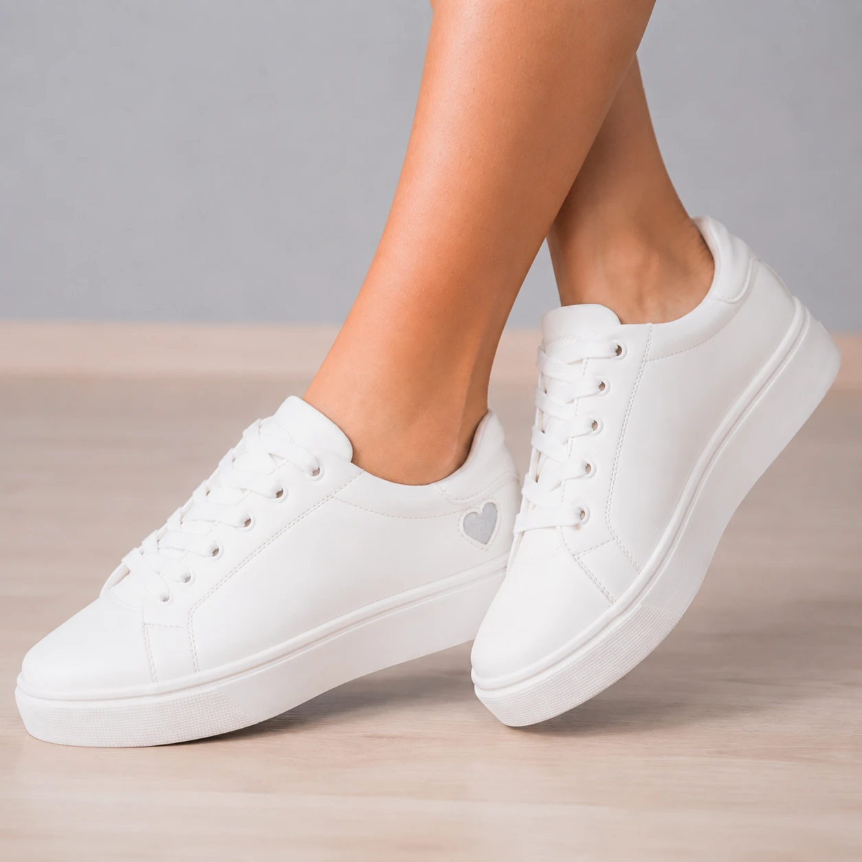 ZAPATILLAS URBANAS MUJER AREZZO BLANCO CORAZÓN DORADO - 3