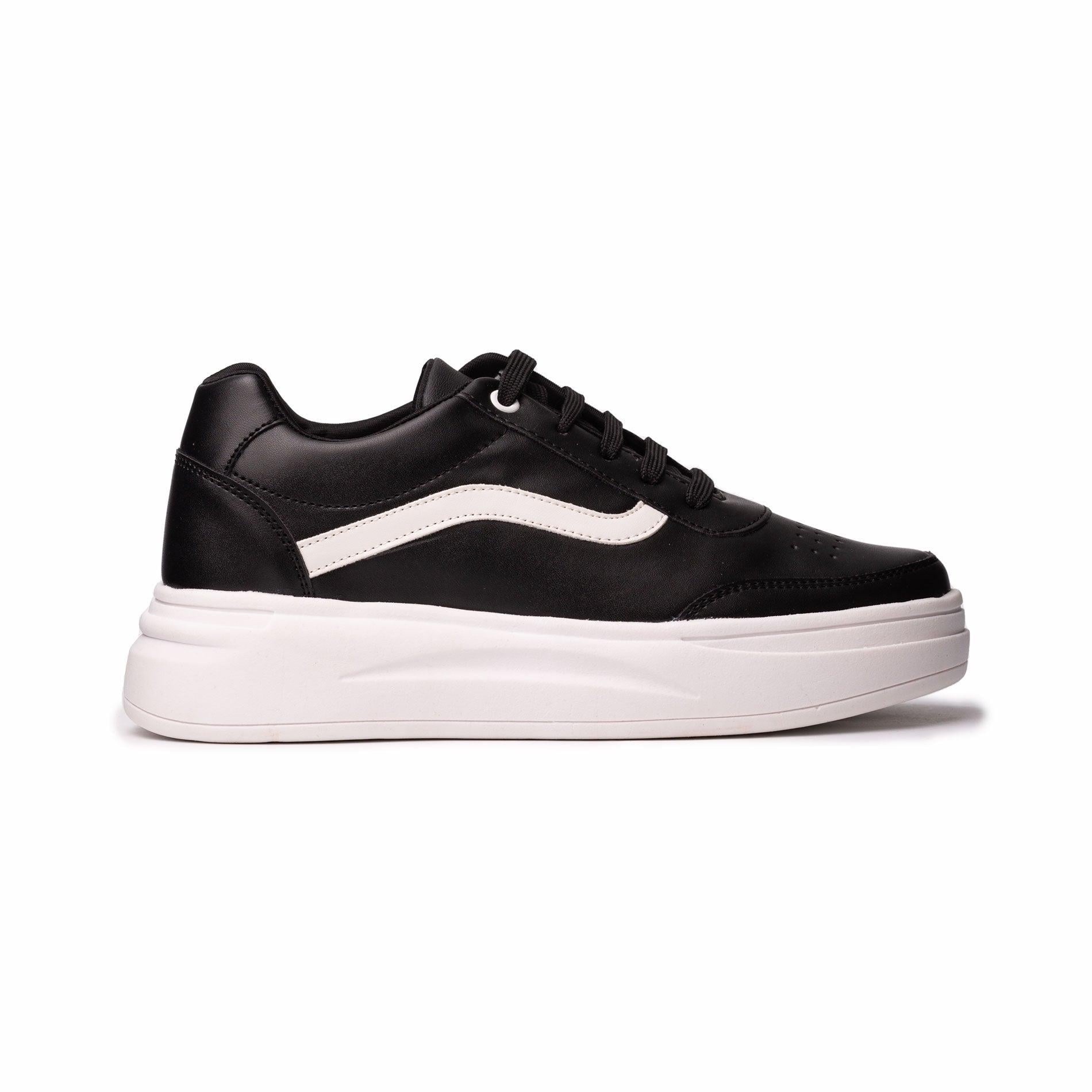ZAPATILLAS URBANAS MUJER OLAS NEGRO CON BLANCO - 4