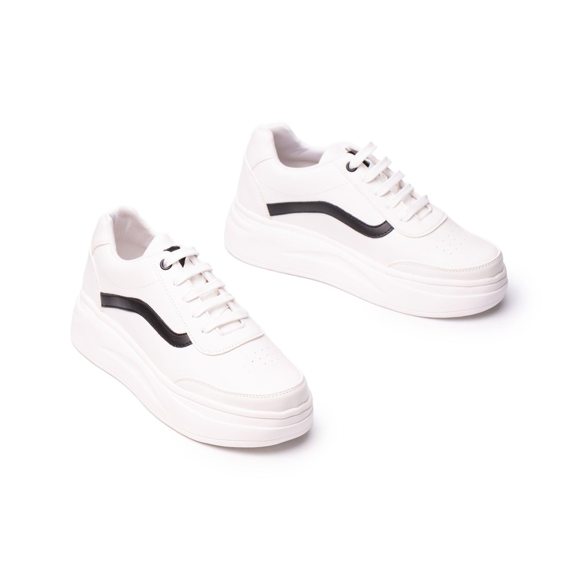 ZAPATILLAS URBANAS MUJER OLAS NEGRO CON BLANCO - 5