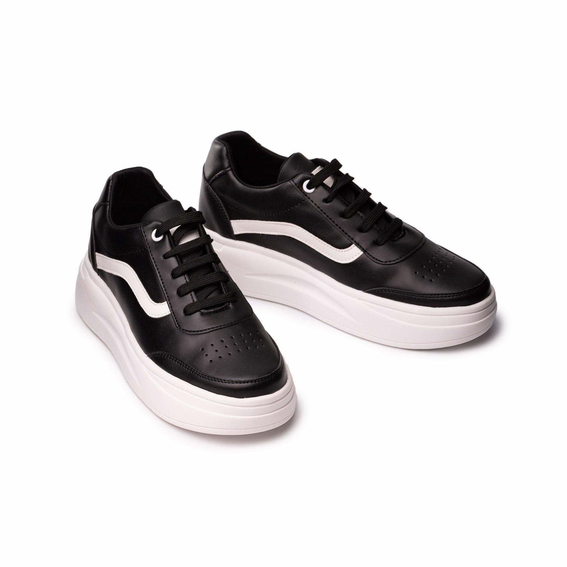 ZAPATILLAS URBANAS MUJER OLAS NEGRO CON BLANCO - 5
