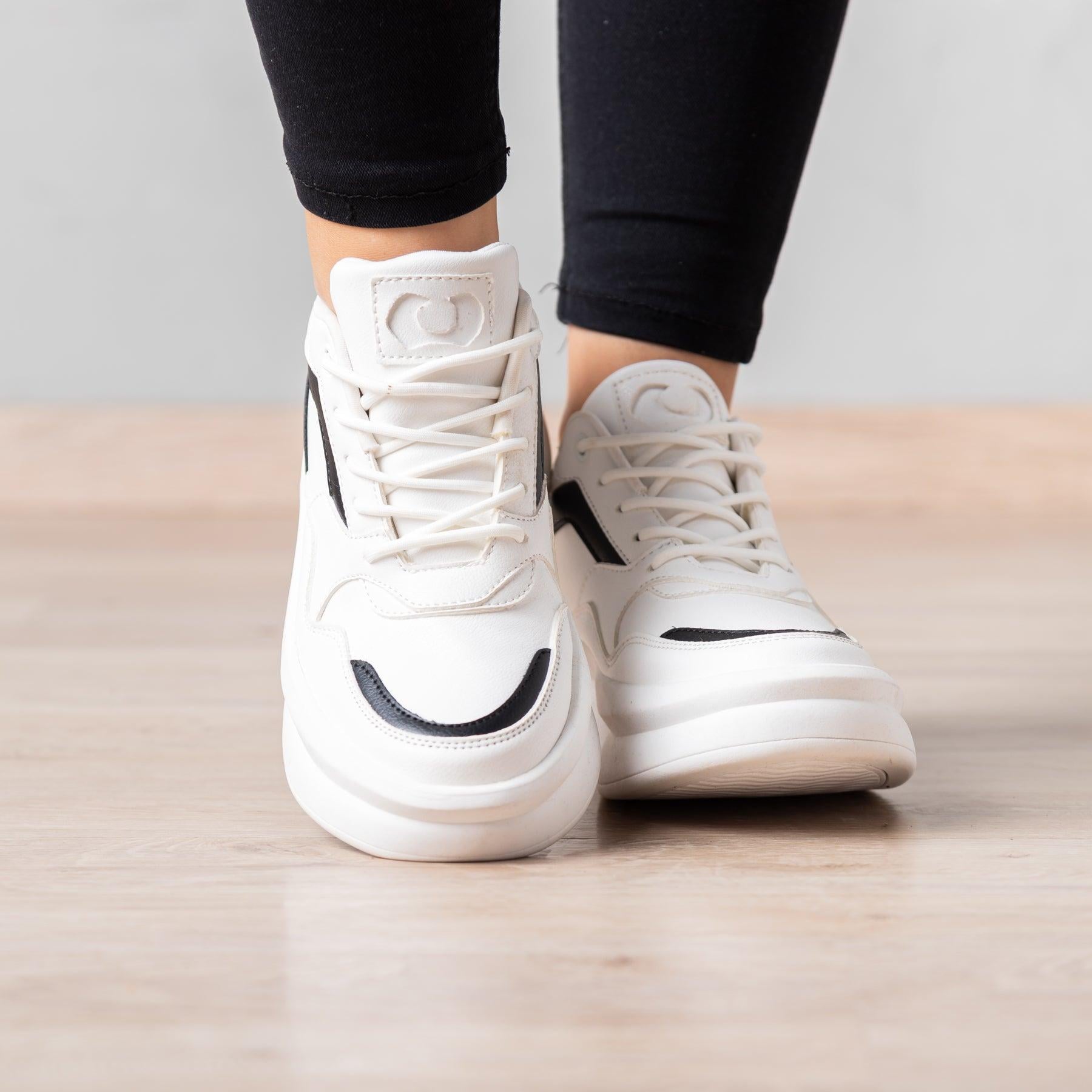 ZAPATILLAS URBANAS MUJER ZADAR BLANCO CON NEGRO - 2