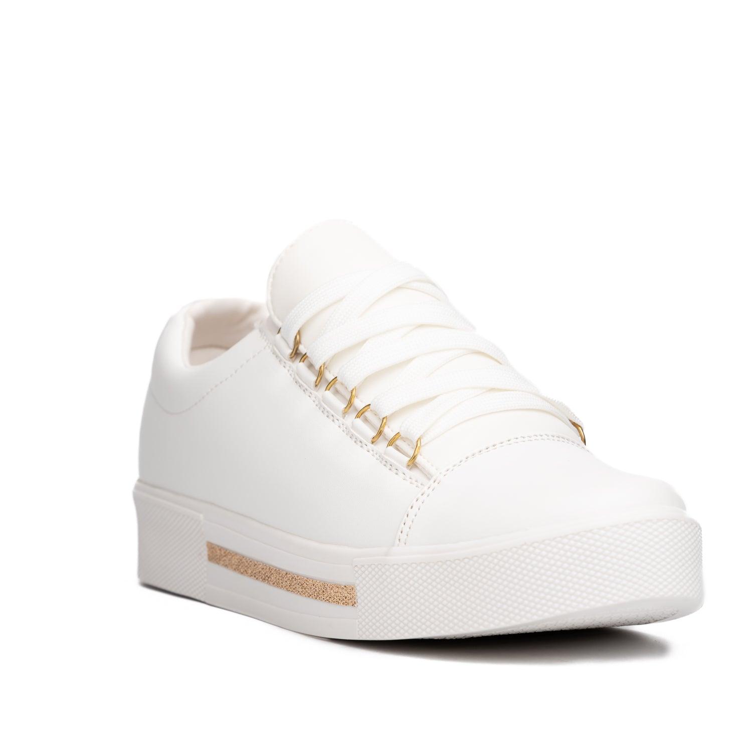 ZAPATILLAS URBANAS MUJER LETICIA BLANCO CON PLATEADO - 5