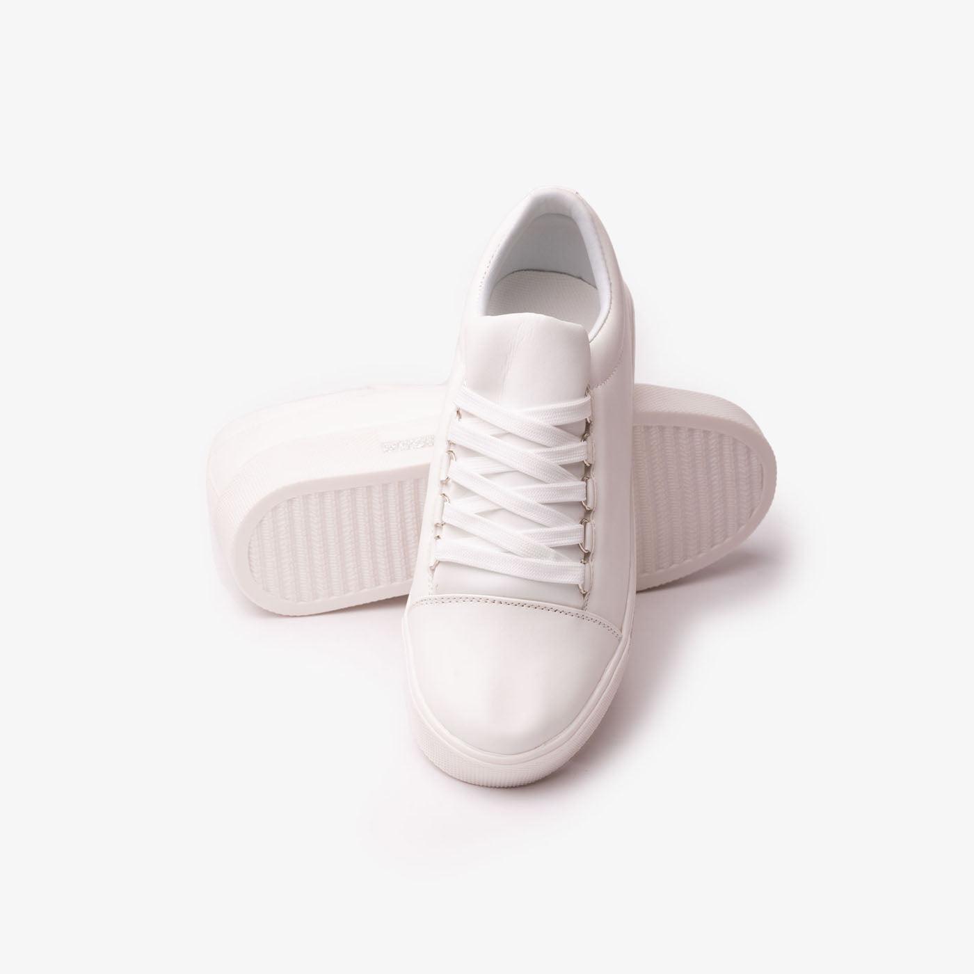 ZAPATILLAS URBANAS MUJER LETICIA BLANCO CON PLATEADO - 5