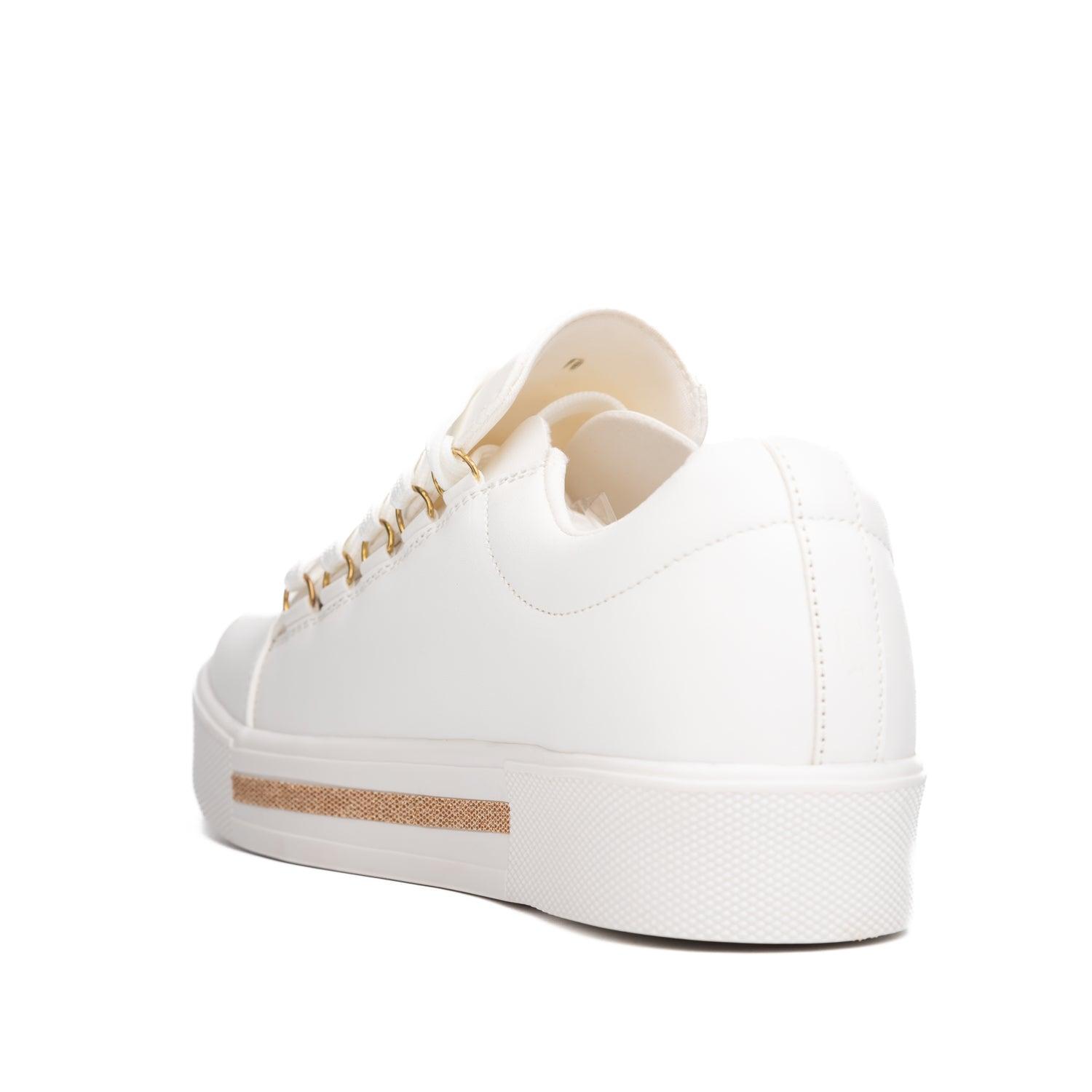 ZAPATILLAS URBANAS MUJER LETICIA BLANCO CON PLATEADO - 6