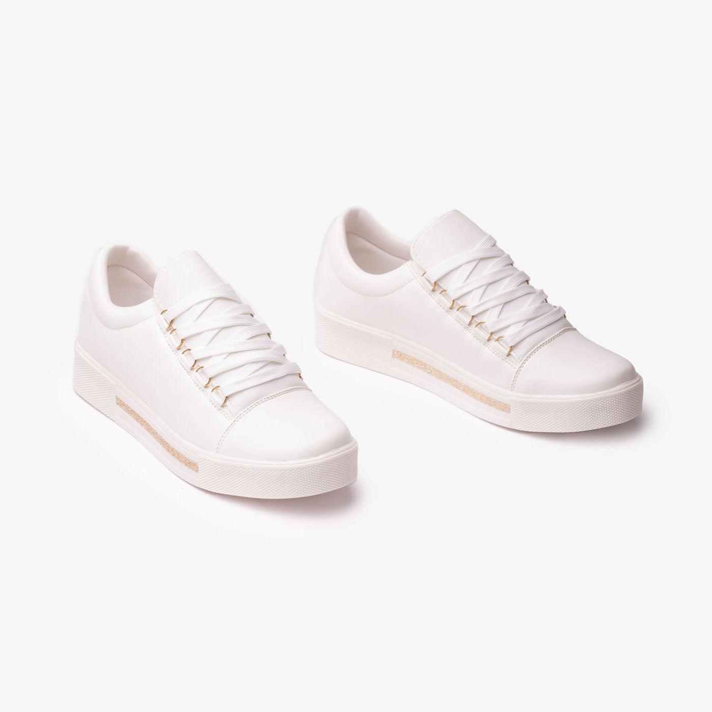 ZAPATILLAS URBANAS MUJER LETICIA BLANCO CON PLATEADO - 7