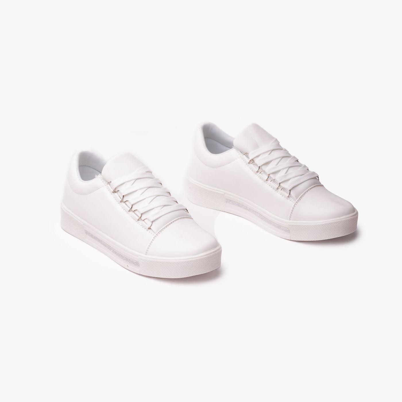 ZAPATILLAS URBANAS MUJER LETICIA BLANCO CON PLATEADO - 7